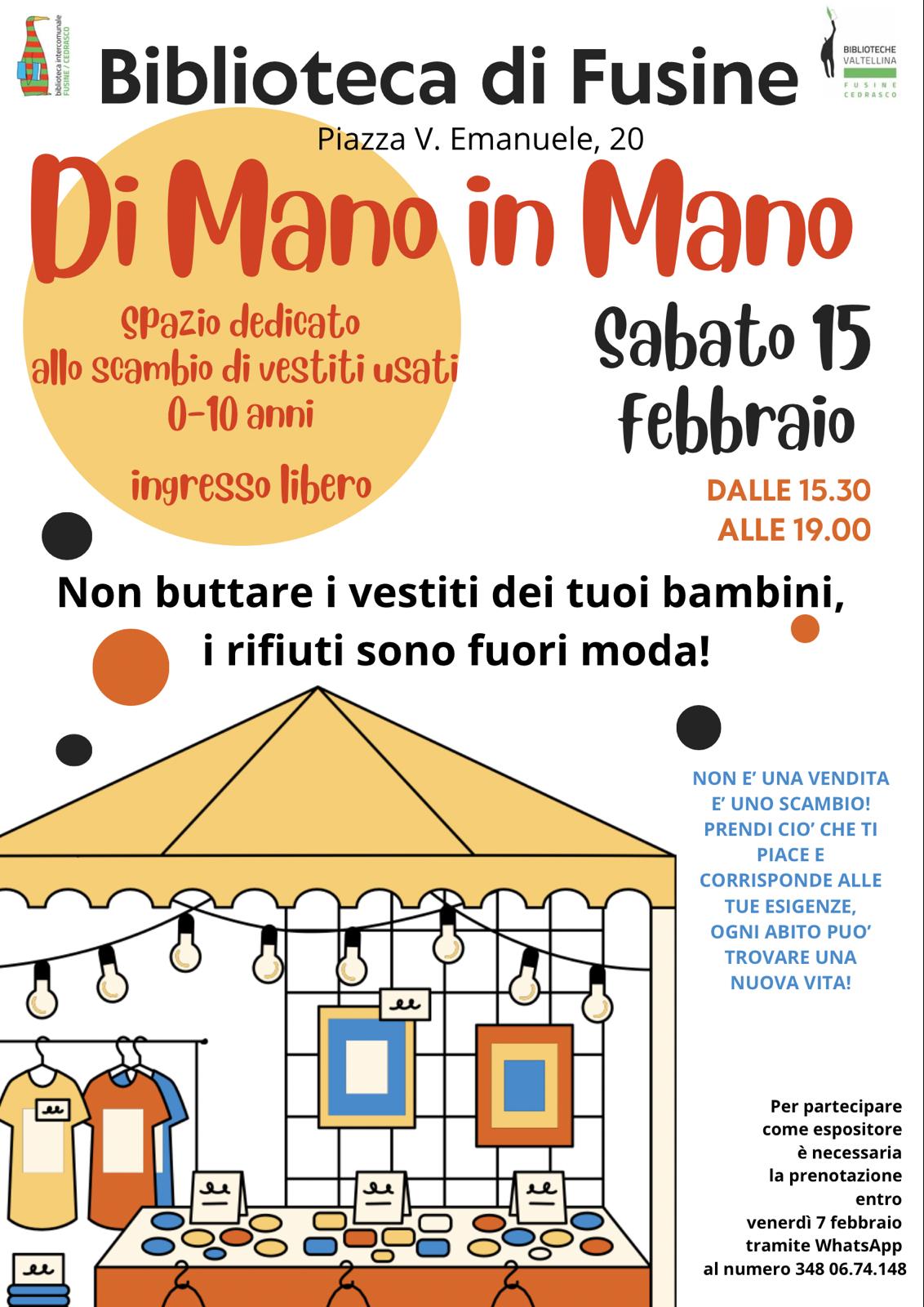 Biblioteca Fusine scambio abiti usati