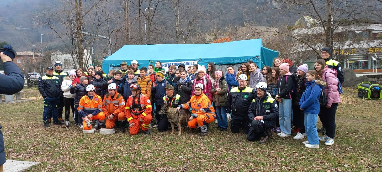 Protezione Civile Valchiavenna e studenti