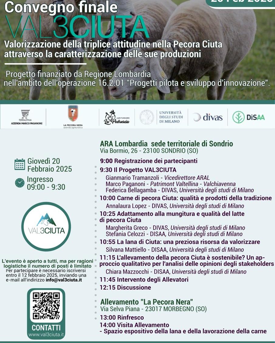 Locandina convegno Sondrio Pecora Ciuta