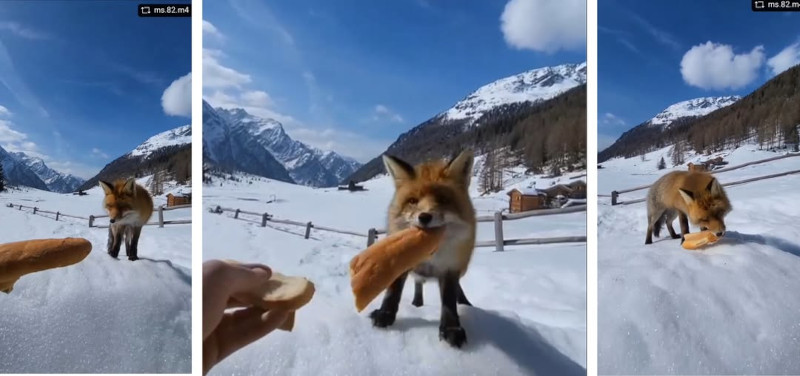 Volpe cibo Parco Nazionale dello Stelvio