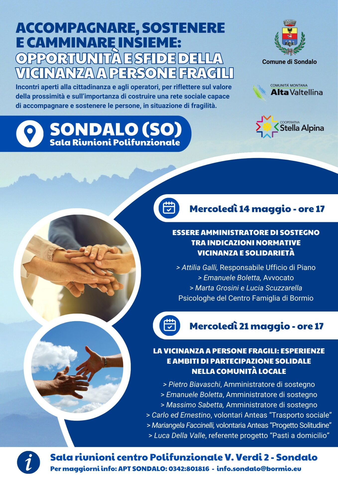 Sondalo incontri persone fragili Polifunzionale locandina