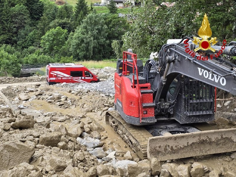 Alluvione Valdisotto Vigili del Fuoco