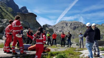 esercitazione soccorso alpino croce rossa diga inferno
