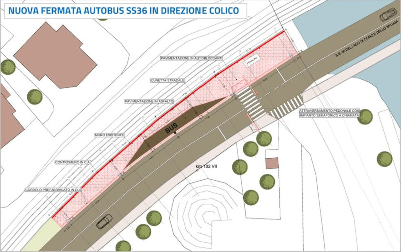 Nuova fermata bus Verceia ss36