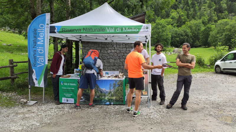 Riserva Naturale Val di Mello stand informativo