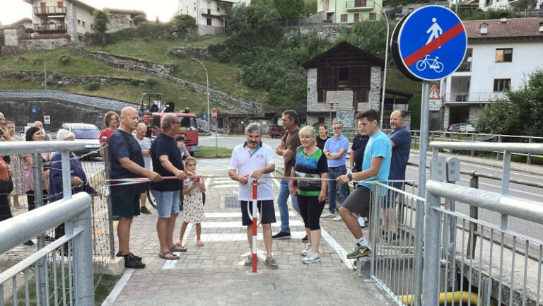 Villa di Chiavenna inaugurazione ponte ciclopedonale