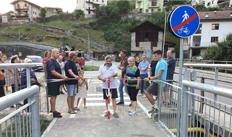 Villa di Chiavenna inaugurazione ponte ciclopedonale