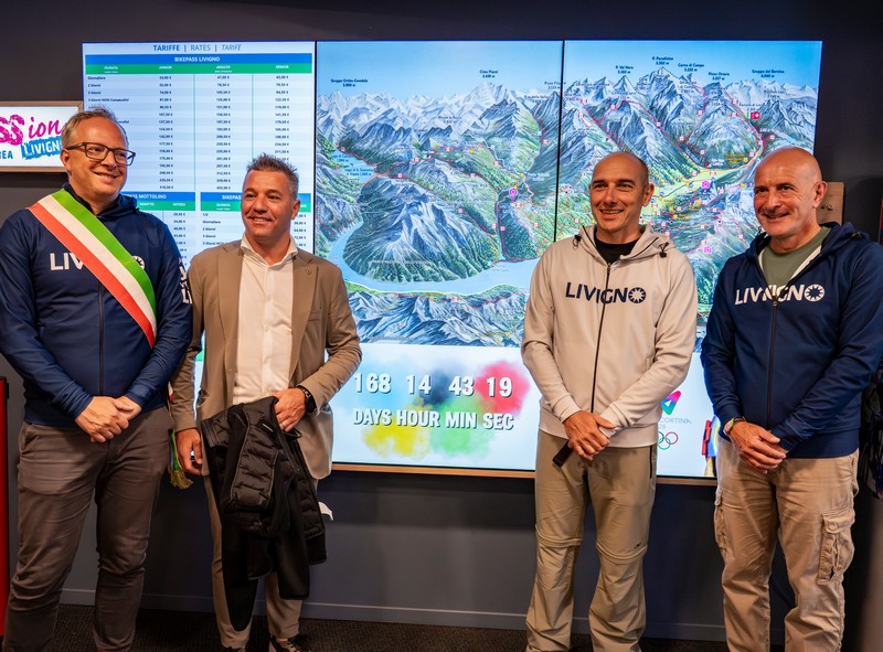 Visita cantieri olimpici Livigno sottosegretario Morelli