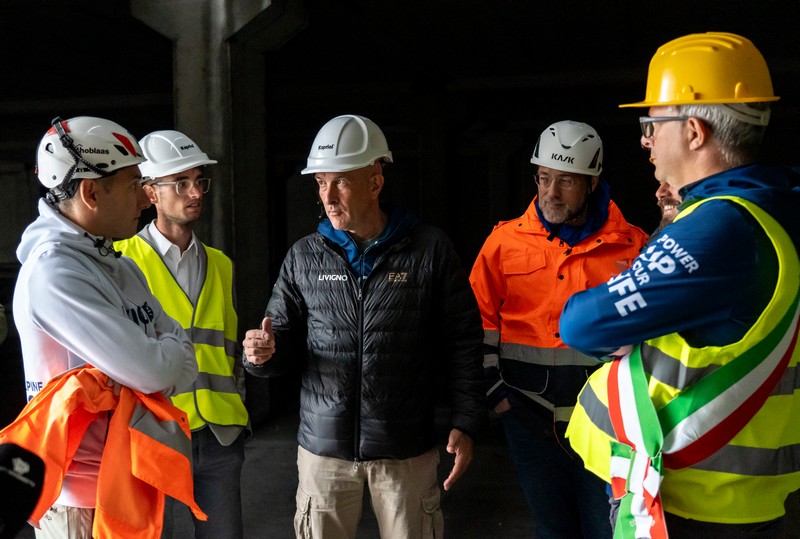 Visita cantieri olimpici Livigno sottosegretario Morelli