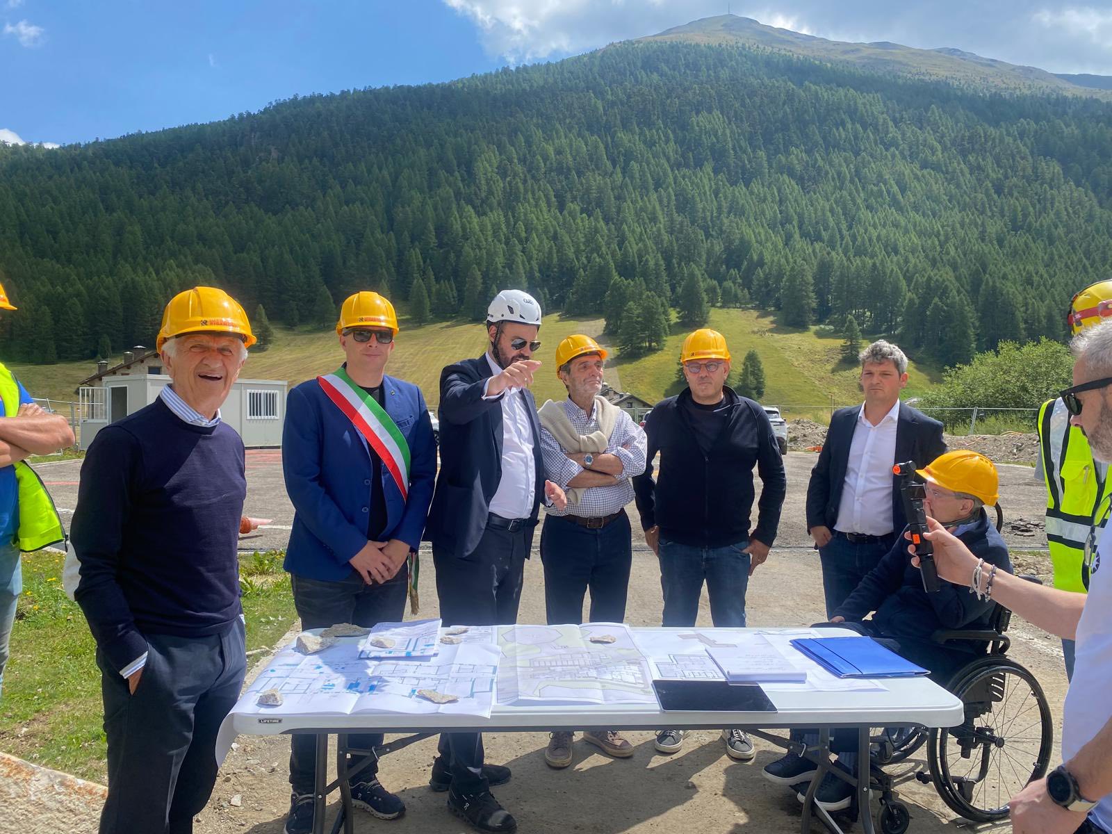 Fontana e Sertori Regione Lombardia a Livigno in vista ai cantieri delle Olimpiadi Invernali Milano Cortina 2026