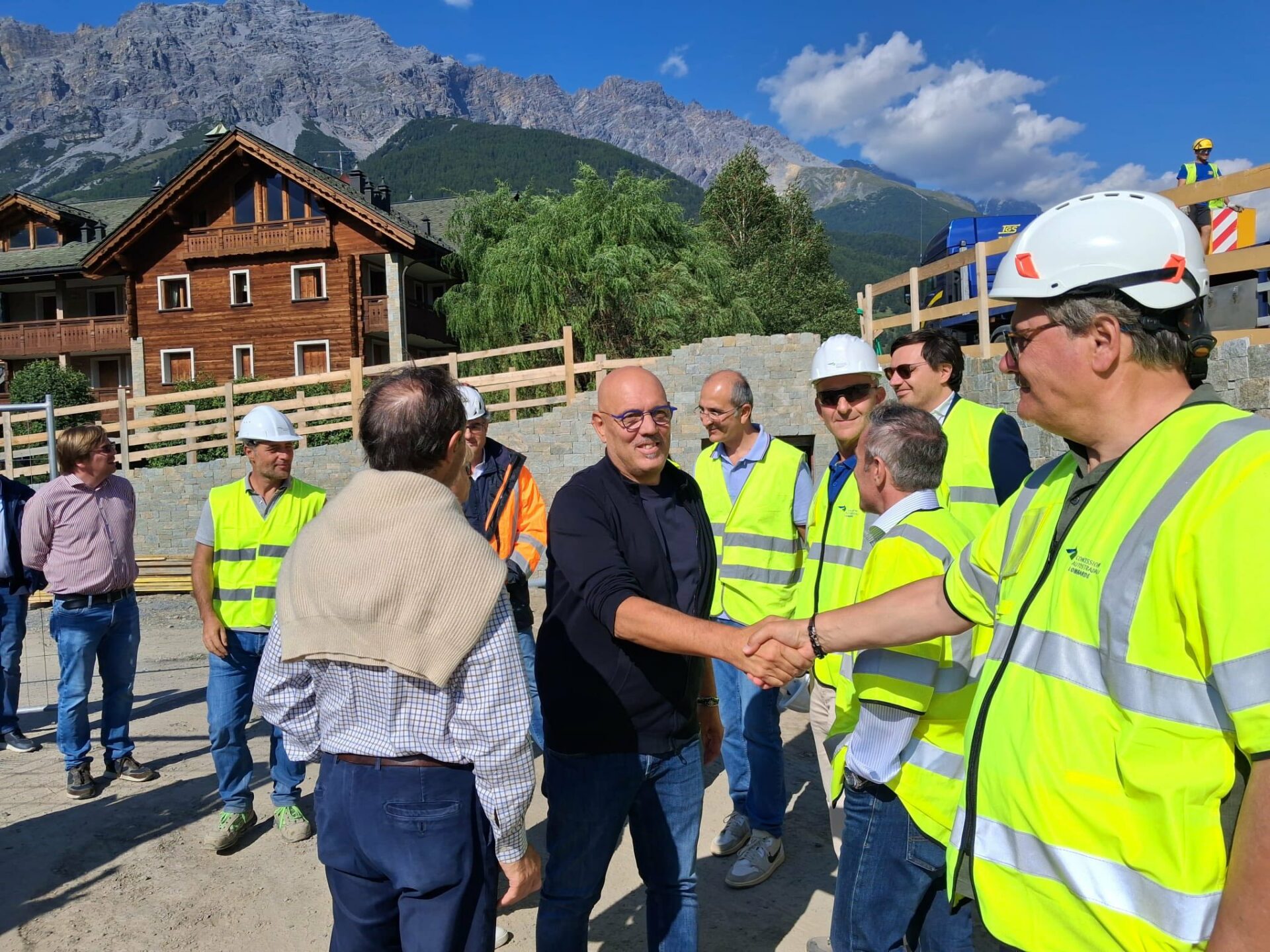 Fontana e Sertori Regione Lombardia a Livigno in vista ai cantieri delle Olimpiadi Invernali Milano Cortina 2026