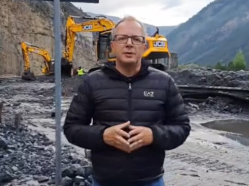 Sindaco Remo Galli sulla frana