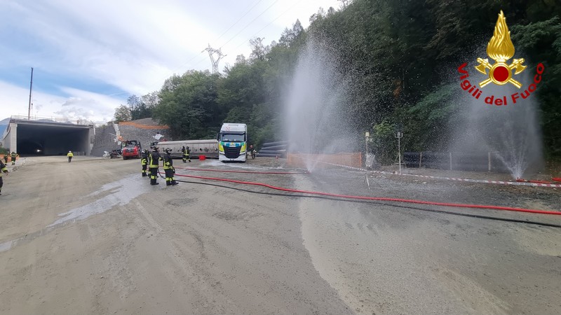 Tirano vigili del fuoco esercitazione 