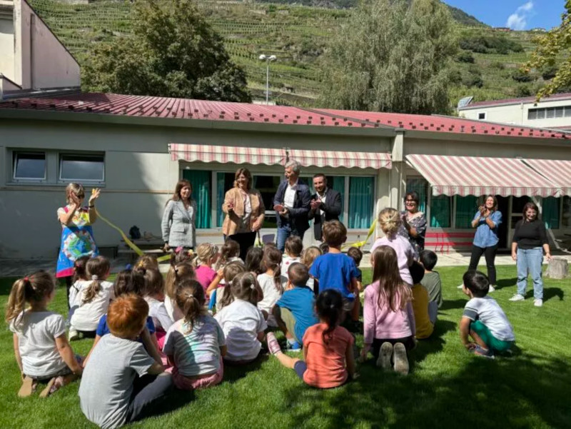 Sondrio scuola infanzia Munari giardino riqualificato