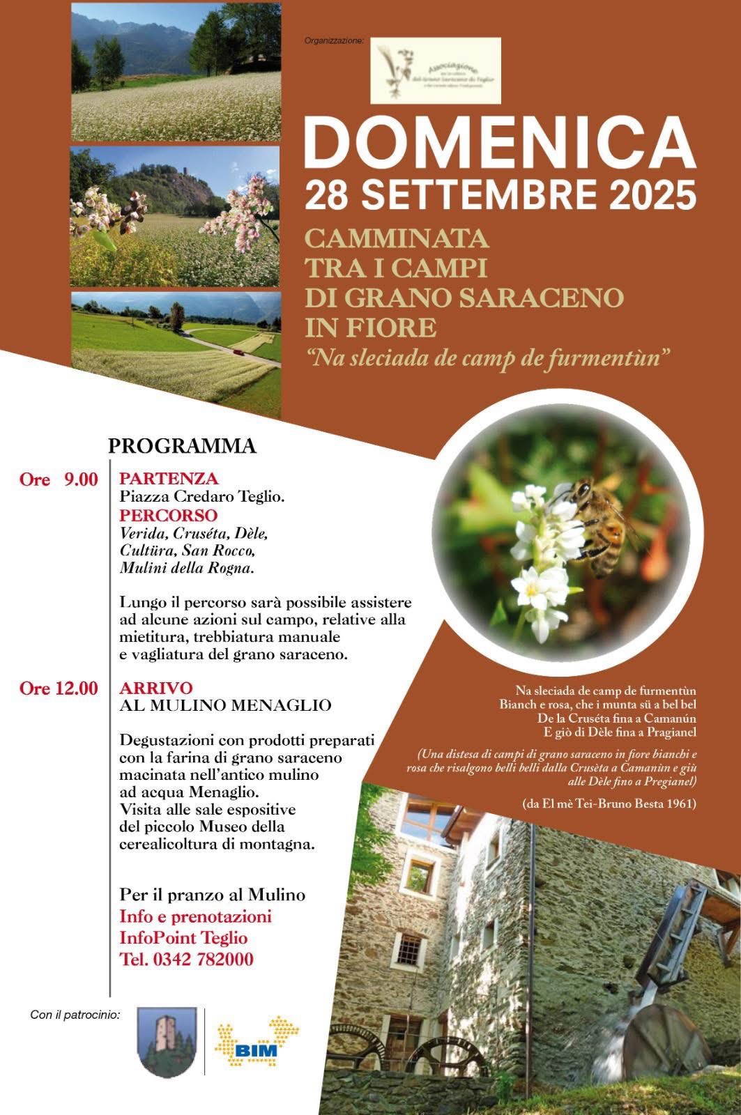 Teglio grano saraceno camminata