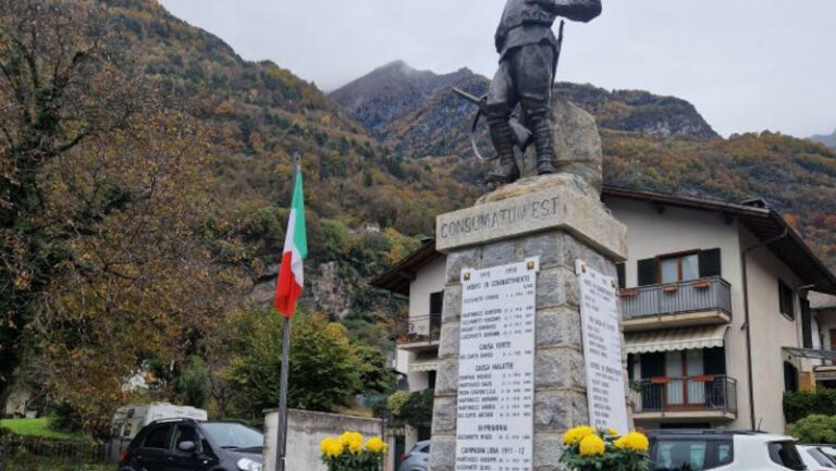 Monumento ai caduti Prosto Piuro restauro