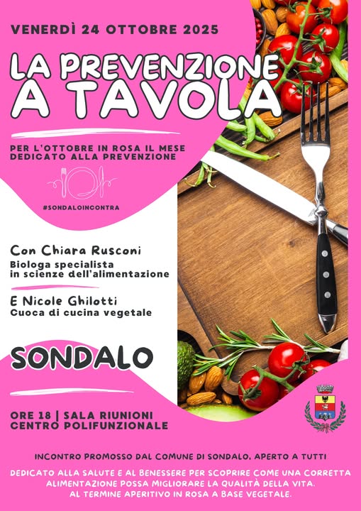 Sondalo ottobre in rosa prevenzione tavola