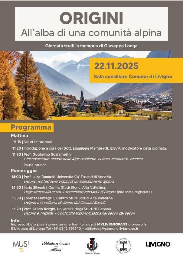 Livigno convegno comunità alpina origini