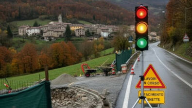 Piuro Borgonuovo senso unico alternato ss37 Maloja