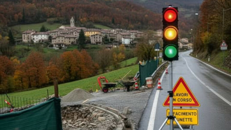 Piuro Borgonuovo senso unico alternato ss37 Maloja