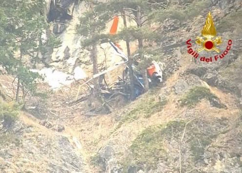Elicottero precipitato Lanzada
