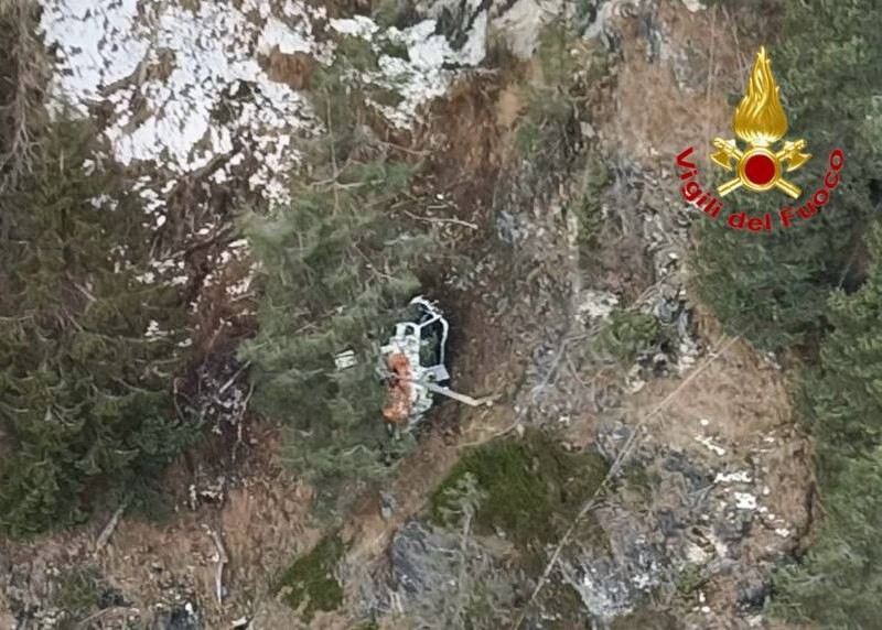 Elicottero precipitato Lanzada