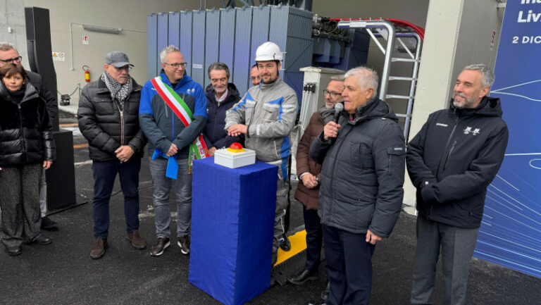 cabina primaria Livigno taglio del nastro energia