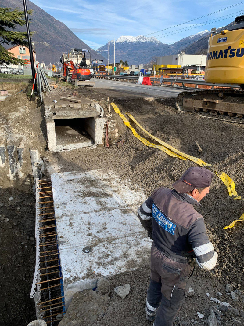 Villa di Tirano sottopasso ferroviario ss38