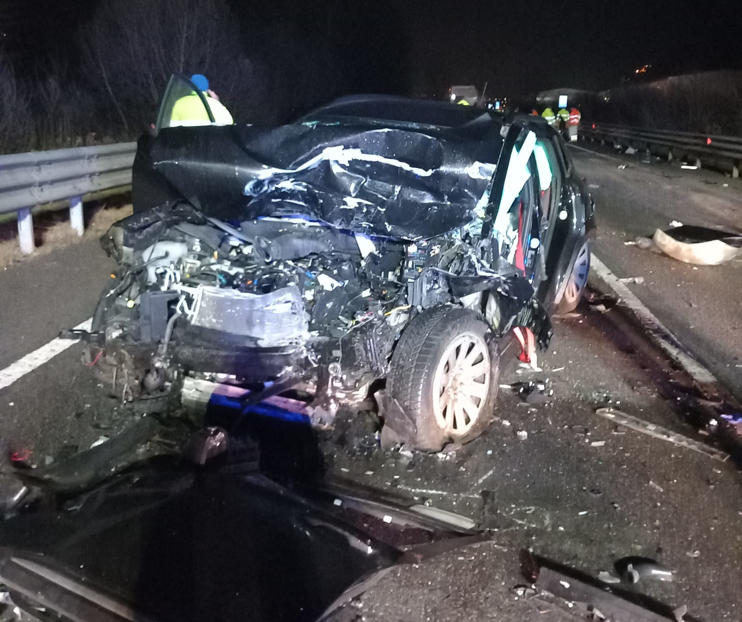 Una delle auto coinvolte nel grave incidente